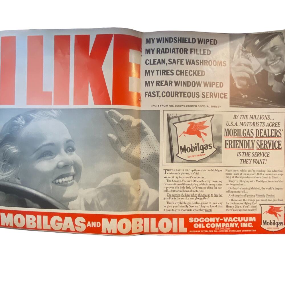 Mobilgas Mobiloil Print Ad AutoLite International Trucks May 23 1938 Frame Ready